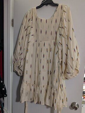 A Loves A Cream Geometric Print Dress NWOT